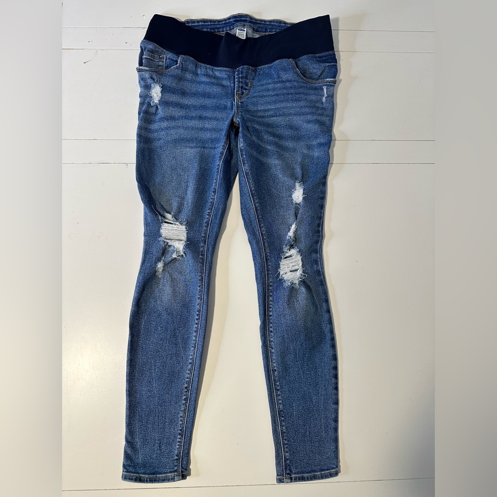 Maternity Distressed Jeans